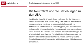 'Whoa, Switzerland?'